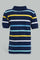 Redtag-Navy-Striped-Short-Sleeve-Polo-Shirt-Striped-Infant-Boys-3 to 24 Months
