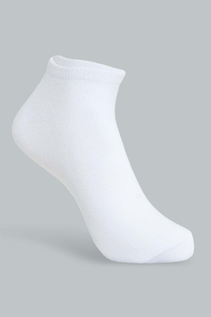 Redtag-White-3-Pack-Ankle-Length-Socks-Ankle-Length-Boys-2 to 8 Years