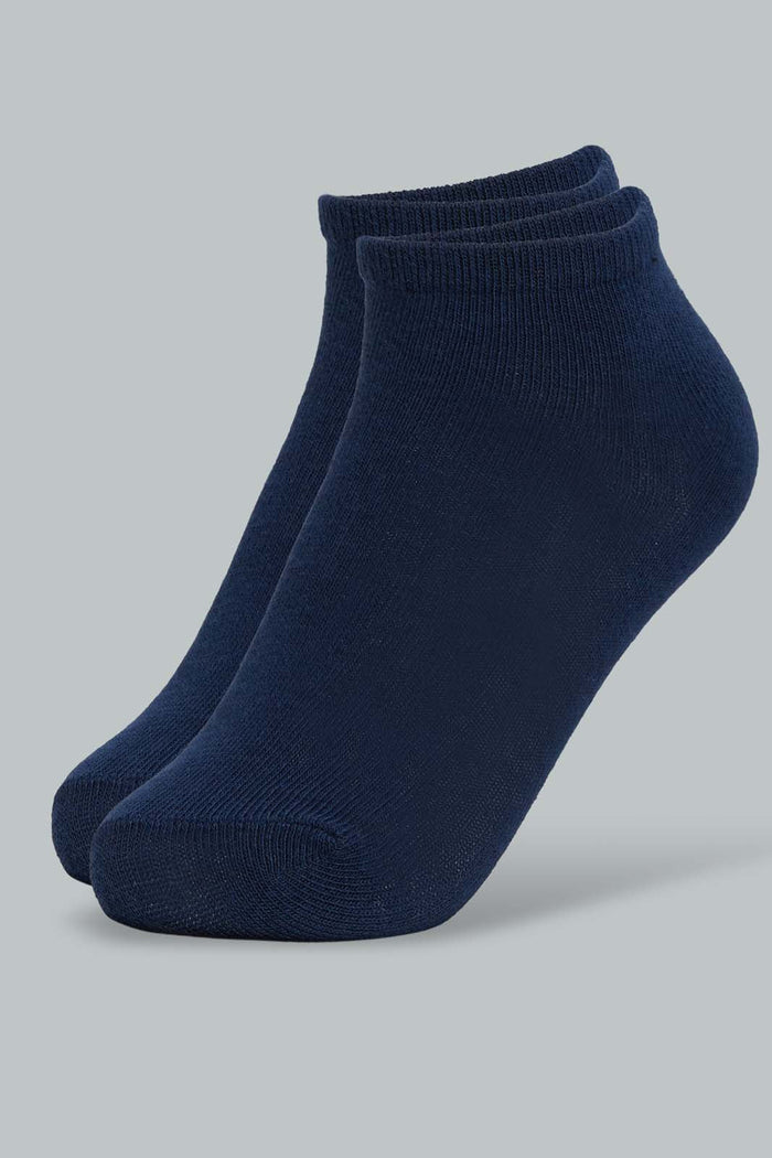 Redtag-Navy-3-Pack-Ankle-Length-Socks-Ankle-Length-Boys-2 to 8 Years