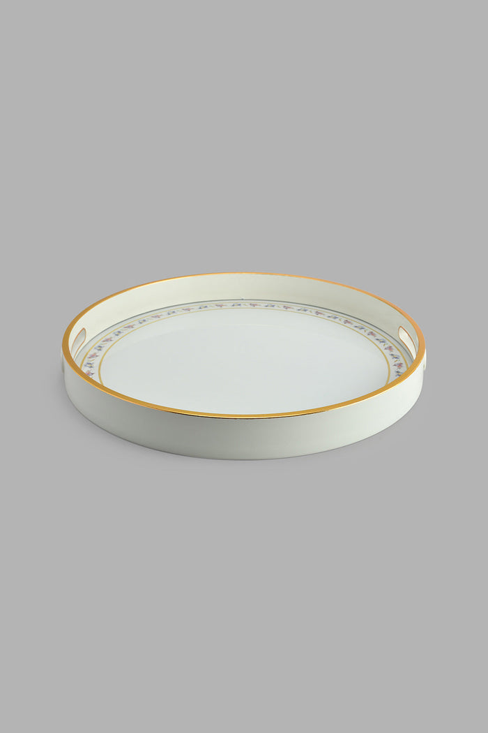 Redtag-Gold-Geometric-Round-Tray-Trays-Home-Dining-