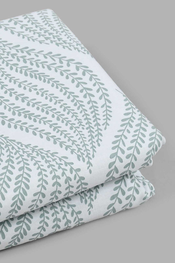 Redtag-Teal-Leaf-Print-Reversible-3-Piece-Duvet-Cover-Set-
(Double-Size)-Duvet-Covers-Home-Bedroom-