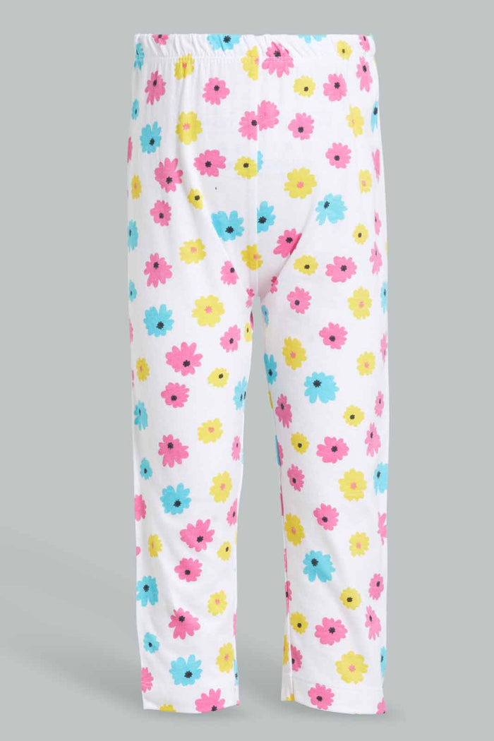 Redtag-Mint-Floral-Aop-Pyjama-Set-Pyjama-Sets-Infant-Girls-3 to 24 Months