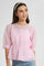 Redtag-Pink-Organza-Peplum-Top-Blouses-Senior-Girls-9 to 14 Years