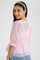 Redtag-Pink-Organza-Peplum-Top-Blouses-Senior-Girls-9 to 14 Years