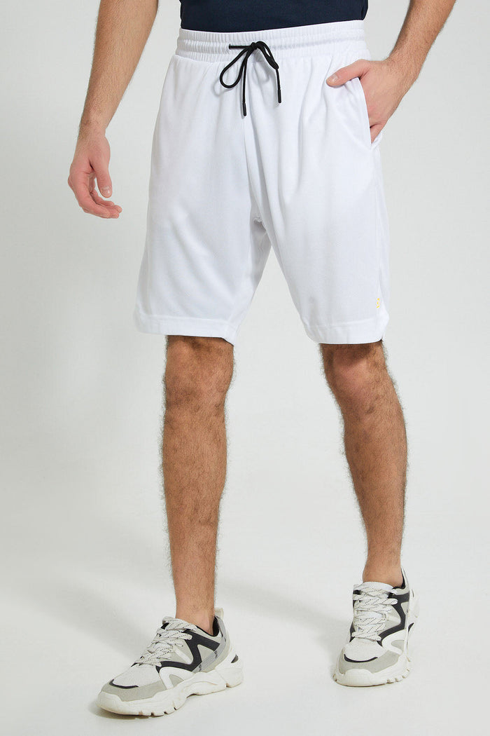 Redtag-White-Shorts-Active-Shorts-Men's-