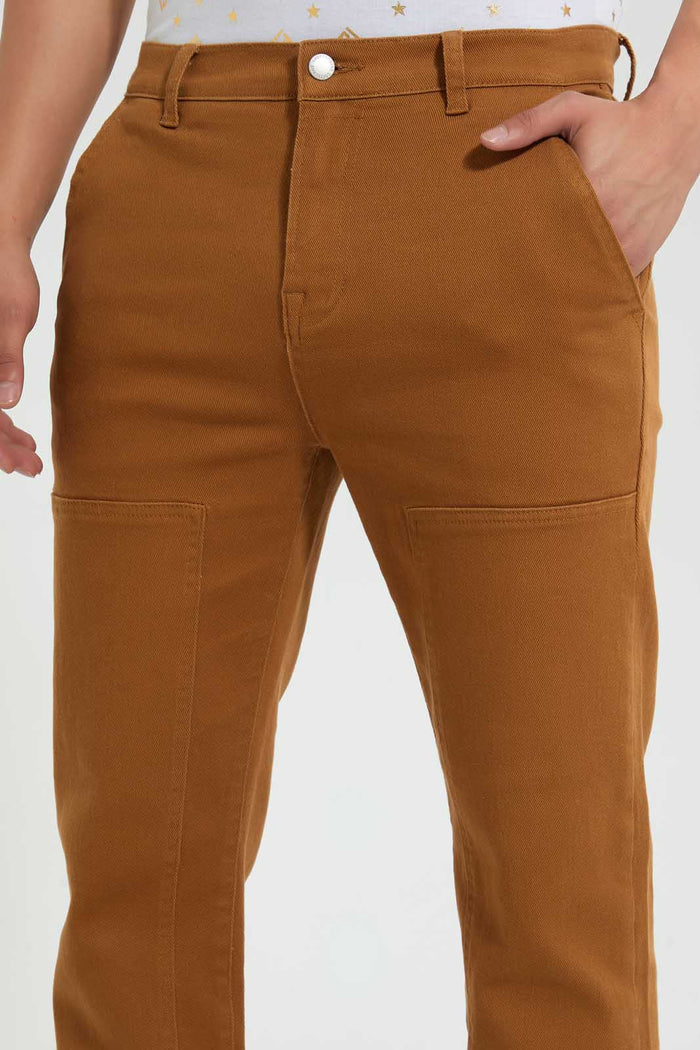Redtag-Brown-Cut-&-Sew-Trouser-Chinos-Men's-