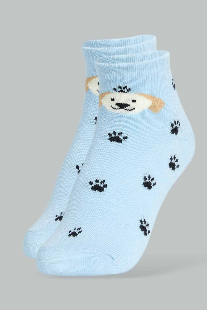 Redtag-Assorted-3-Pk-Paw-Ankle-Socks-Ankle-Socks-Boys-2 to 8 Years