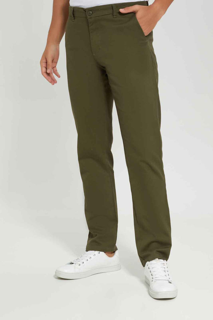 Redtag-Olive-Straight-Fit-Chino-Category:Trousers,-Colour:Olive,-Dept:Menswear,-Filter:Men's-Clothing,-Men-Trousers,-Non-Sale,-S22A,-Section:Men,-TBL-Men's-