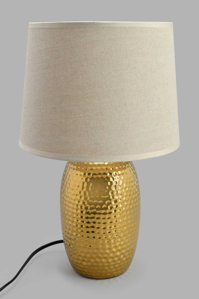 Redtag-Gold-Hammered-Base-Ceramic-Table-Lamp-Table-Lamps-Home-Decor-