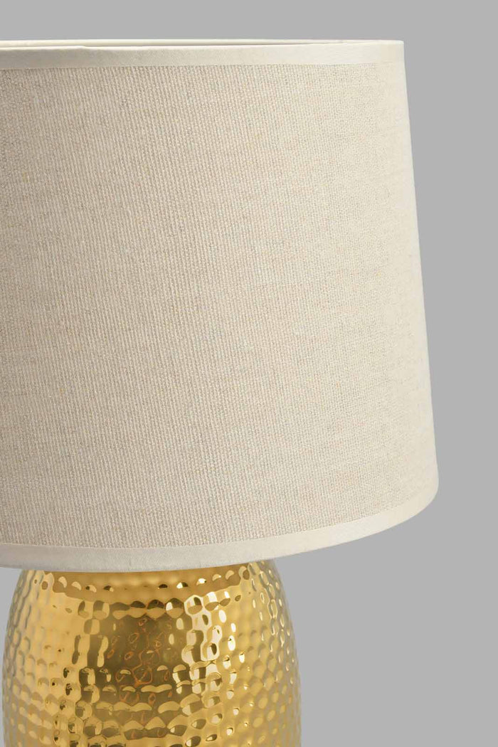 Redtag-Gold-Hammered-Base-Ceramic-Table-Lamp-Table-Lamps-Home-Decor-