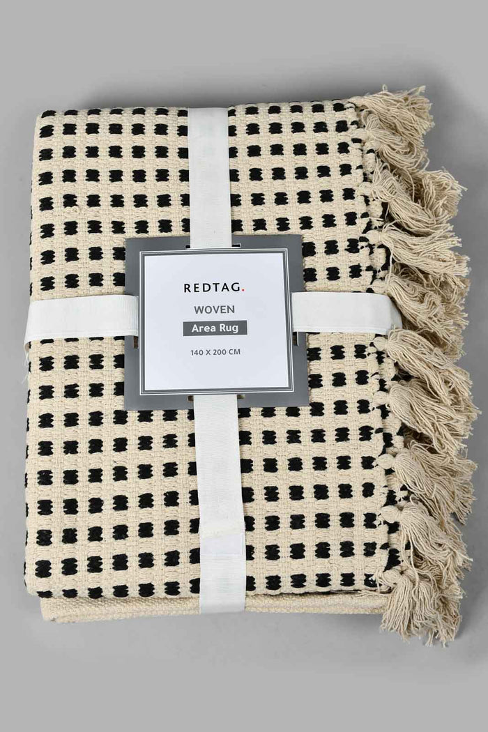 Redtag-White--Pattern-Woven-Rug-Rugs-Home-Decor-