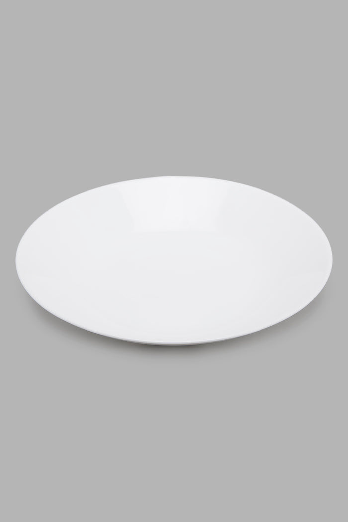 Redtag-White-Round-Soup-Plate-Category:Plates,-Colour:White,-Deals:New-In,-Filter:Home-Dining,-HMW-DIN-Crockery,-New-In-HMW-DIN,-Non-Sale,-Section:Homewares,-W22A-Home-Dining-