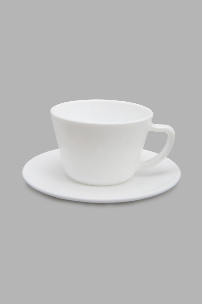 Redtag-White-Cup-And-Saucer-Category:Cups-&-Mugs,-Colour:White,-Deals:New-In,-Filter:Home-Dining,-HMW-DIN-Crockery,-New-In-HMW-DIN,-Non-Sale,-Section:Homewares,-W22A-Home-Dining-