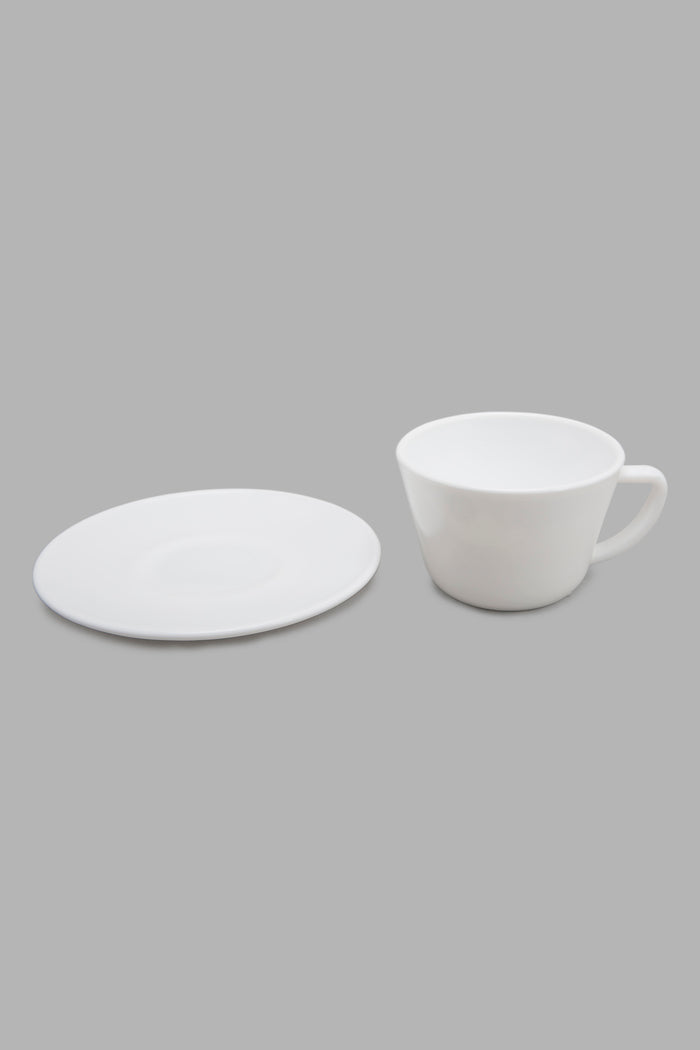 Redtag-White-Cup-And-Saucer-Category:Cups-&-Mugs,-Colour:White,-Deals:New-In,-Filter:Home-Dining,-HMW-DIN-Crockery,-New-In-HMW-DIN,-Non-Sale,-Section:Homewares,-W22A-Home-Dining-