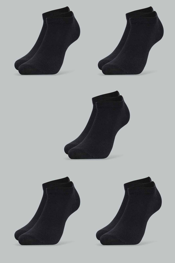 Redtag-Black-Plain-Ankle-Socks-(5-Pack)-365,-Bundle,-Category:Socks,-Colour:Black,-Deals:New-In,-Dept:Ladieswear,-Filter:Women's-Clothing,-New-In-Women-APL,-Section:Women,-Women-Socks--