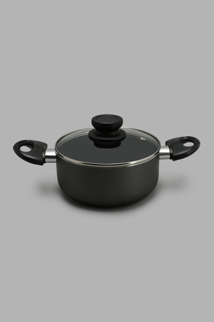 Redtag-Black-Aluminum-Non-Stick-Dutch-Oven-With-Glass-Lid-(18cm)-Pans-Home-Dining-