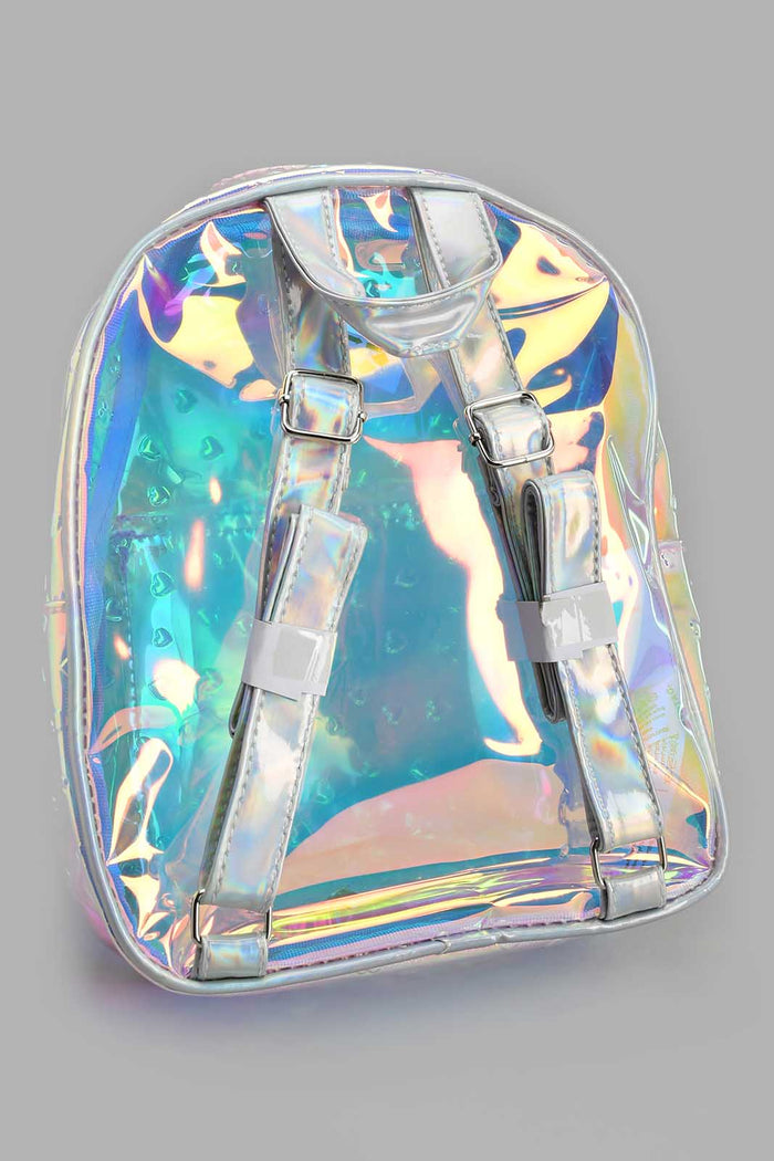Redtag-Silver-Heart-Emboss-Backpack-With-Charm-Backpacks-Girls-