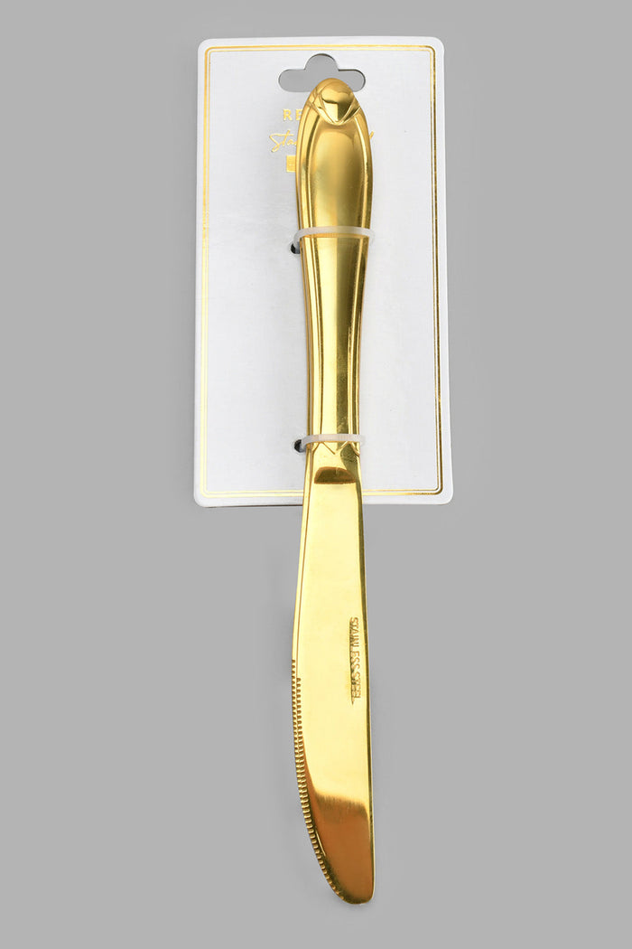 Redtag-Gold-Dinner-Knife-Set-(2-Piece)-Dinner-Knives-Home-Dining-