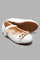 Redtag-White-Chain-Ballerina-Category:Shoes,-Colour:White,-Deals:New-In,-Filter:Girls-Footwear-(3-to-5-Yrs),-GIR-Shoes,-New-In-GIR-FOO,-Non-Sale,-Section:Girls-(0-to-14Yrs),-W22A-Girls-3 to 5 Years