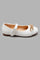 Redtag-White-Chain-Ballerina-Category:Shoes,-Colour:White,-Deals:New-In,-Filter:Girls-Footwear-(3-to-5-Yrs),-GIR-Shoes,-New-In-GIR-FOO,-Non-Sale,-Section:Girls-(0-to-14Yrs),-W22A-Girls-3 to 5 Years