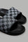 Redtag-Grey-Checkered-Slide-Category:Flip-Flops,-Colour:Grey,-Deals:New-In,-Filter:Men's-Footwear,-Men-Flip-Flops,-New-In-Men-FOO,-Non-Sale,-Section:Men,-W22O-Men's-