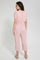Redtag-Pink-Front-Lace-Pleated-Jumpsuit-Dresses-Senior-Girls-9 to 14 Years