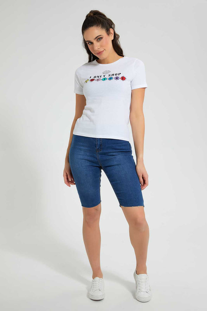 Redtag-White-Couture-Print-T-Shirt-Graphic-Prints-Women's-