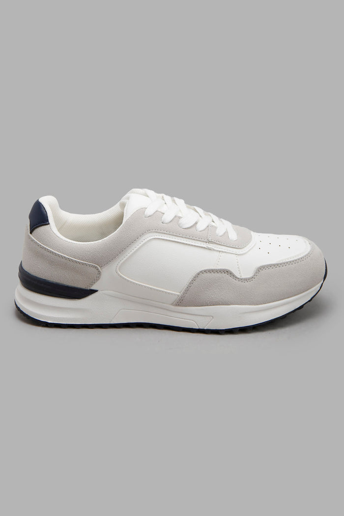 Redtag-White-Colour-Block-Sneaker-Category:Shoes,-Colour:White,-Deals:New-In,-Filter:Men's-Footwear,-Men-Shoes,-New-In-Men-FOO,-Non-Sale,-Section:Men,-W22A-Men's-