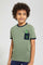 Redtag-Olive-Dino-Pocket-T-Shirt-Graphic-T-Shirts-Boys-2 to 8 Years