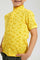 Redtag-Yellow-Leopard-Print-Collar-Stand-Polo-Polo-Shirts-Boys-2 to 8 Years