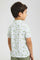 Redtag-White-Dino-Print-Collar-Stand-Polo-Polo-Shirts-Boys-2 to 8 Years