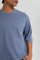 Redtag-Blue-Solid-T-Shirt-With-Scoop-Heim-Plain-Men's-