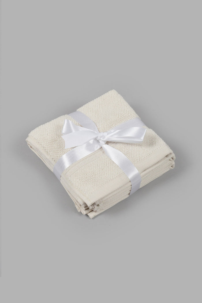Redtag-Beige-Textured-Cotton-Face-Towel-Set-(4-Piece)-0,-Colour:Beige,-Filter:Home-Bathroom,-HMW-BAC-Face-Towels,-New-In,-New-In-HMW-BAC,-Non-Sale,-S22A,-Section:Homewares-Home-Bathroom-