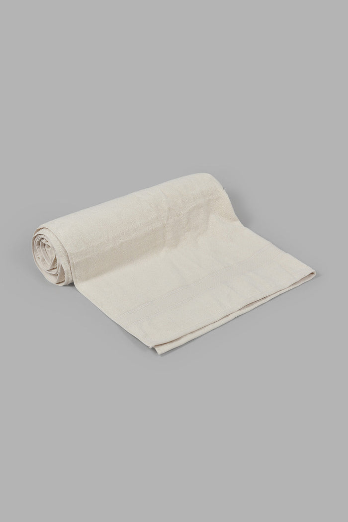 Redtag-Beige-Textured-Cotton-Bath-Sheet-0,-Colour:Beige,-Filter:Home-Bathroom,-HMW-BAC-Bath-Sheets,-New-In,-New-In-HMW-BAC,-Non-Sale,-S22A,-Section:Homewares-Home-Bathroom-