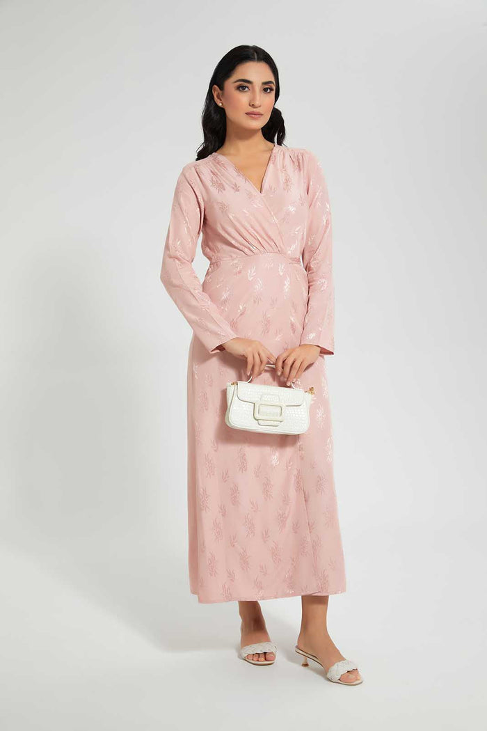 pink satin dress for women