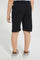 Redtag-Black-Print-Short-Active-Shorts-Boys-2 to 8 Years