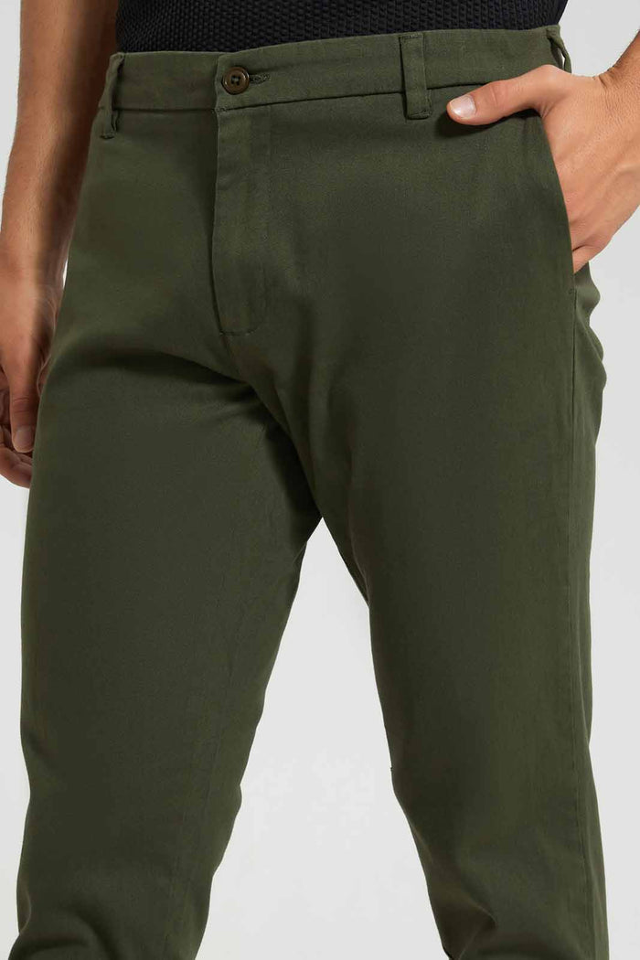 Redtag-Olive-Chino-Pant-Category:Trousers,-Colour:Olive,-Deals:New-In,-Filter:Men's-Clothing,-Men-Trousers,-New-In-Men-APL,-Non-Sale,-S22C,-Section:Men,-TBL-Men's-