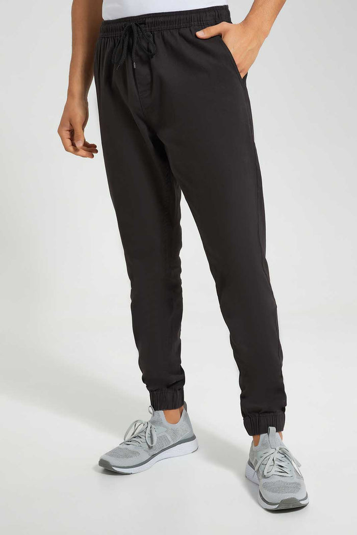 Redtag-Black-Slim-Fit-Jogger-Category:Trousers,-Colour:Black,-Deals:New-In,-Filter:Men's-Clothing,-Men-Trousers,-New-In-Men-APL,-Non-Sale,-S22C,-Section:Men,-TBL-Men's-