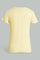 Redtag-Yellow-Basic-T-Shirt-Graphic-T-Shirts-Senior-Girls-9 to 14 Years