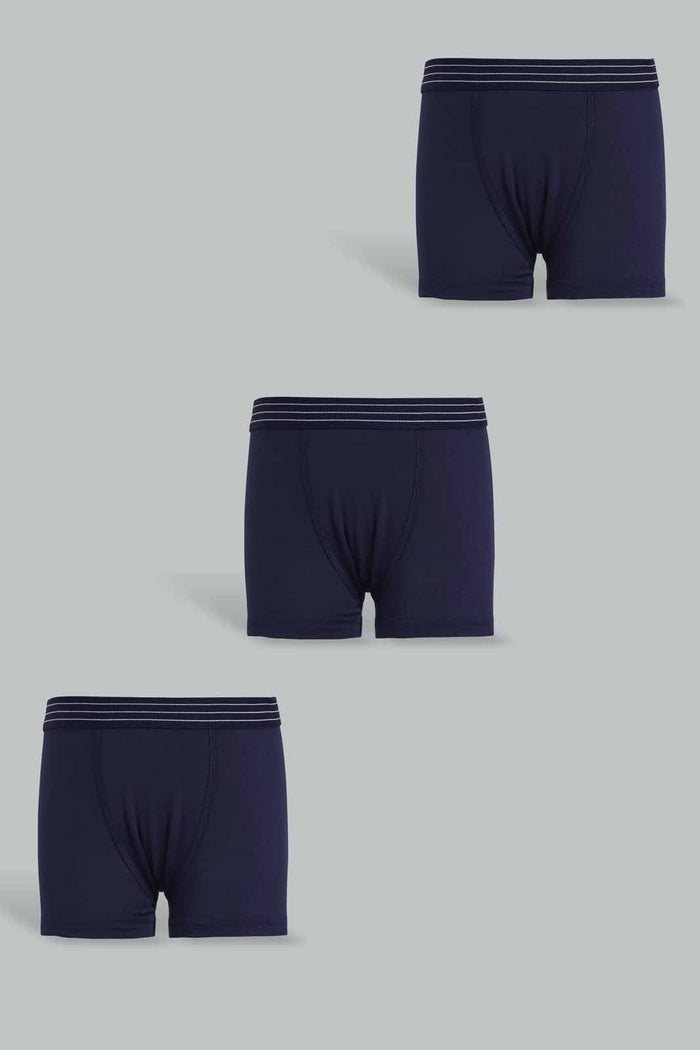 Redtag-Navy-3-Pack-Boxers-Boxers-Boys-2 to 8 Years