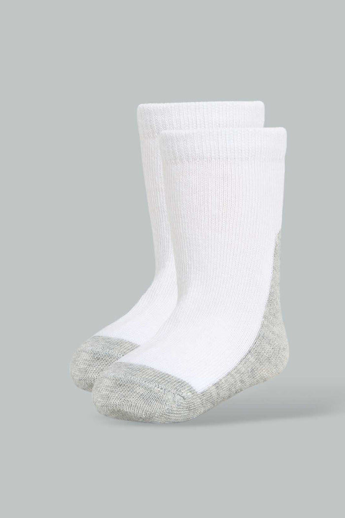 Redtag-Grey-Stripe-Print-4-Pack-Socks-(Ankle-Length)-Ankle-Socks-Infant-Boys-3 to 24 Months