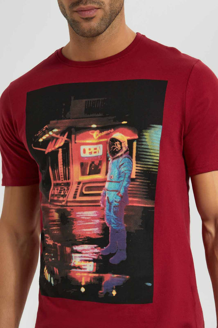 Redtag-Red-Graphic-T-Shirt-Category:T-Shirts,-Colour:Red,-Deals:4-For-90,-Deals:New-In,-Filter:Men's-Clothing,-Men-T-Shirts,-New-In-Men-APL,-S22C,-Section:Men,-TBL-Men's-