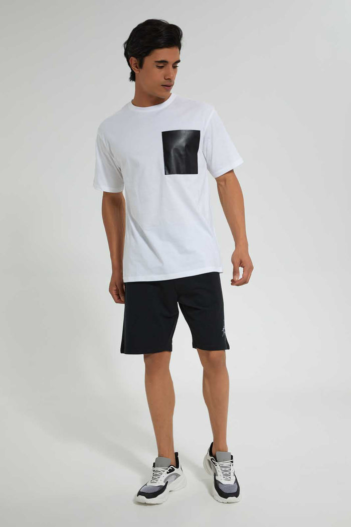 Redtag-White-Oversize-T-Shirt-With-Pu-Pocket-Graphic-Prints-Men's-
