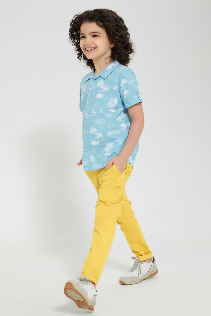 Redtag-Yellow-Pullon-Trouser-With-Waistband-Chino-Trousers-Boys-2 to 8 Years