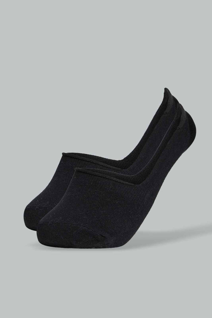 Redtag-Black/Grey-Melange-Plain-Invisible-Socks-(3-Pack)-365,-Category:Socks,-Colour:Assorted,-Deals:New-In,-Filter:Women's-Clothing,-New-In-Women,-Non-Sale,-Section:Women,-Women-Socks--