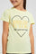 Redtag-Yellow-Girls-Foil-Printed-T-Shirt-Graphic-T-Shirts-Girls-2 to 8 Years