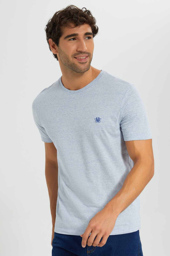 Redtag-Blue-Pin-Stripe-With-Emb-T-Shirt-Category:T-Shirts,-Colour:Blue,-Deals:New-In,-Filter:Men's-Clothing,-Men-T-Shirts,-New-In-Men,-Non-Sale,-S22C,-Section:Men-Men's-