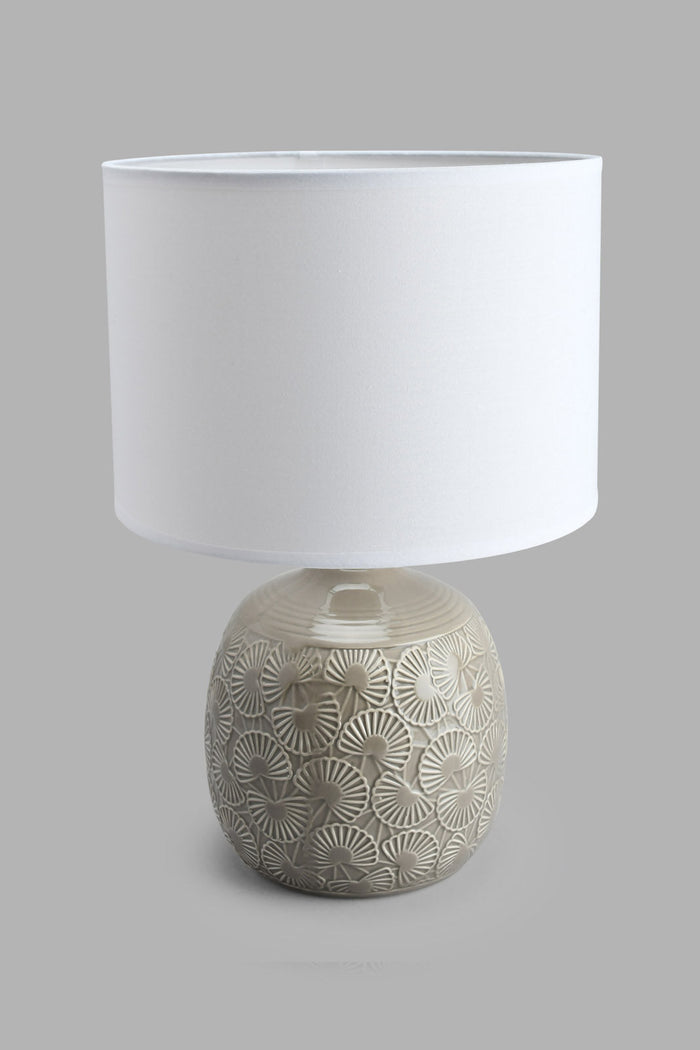 Redtag-Grey-Round-Base-Table-Lamp-Table-Lamps-Home-Decor-