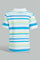 Redtag-Yellow-Striped-Cap-Short-Slv-Polo-Polo-Shirts-Infant-Boys-3 to 24 Months