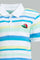 Redtag-Yellow-Striped-Cap-Short-Slv-Polo-Polo-Shirts-Infant-Boys-3 to 24 Months